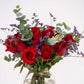 Luxury Valentine’s flower arrangement with red roses